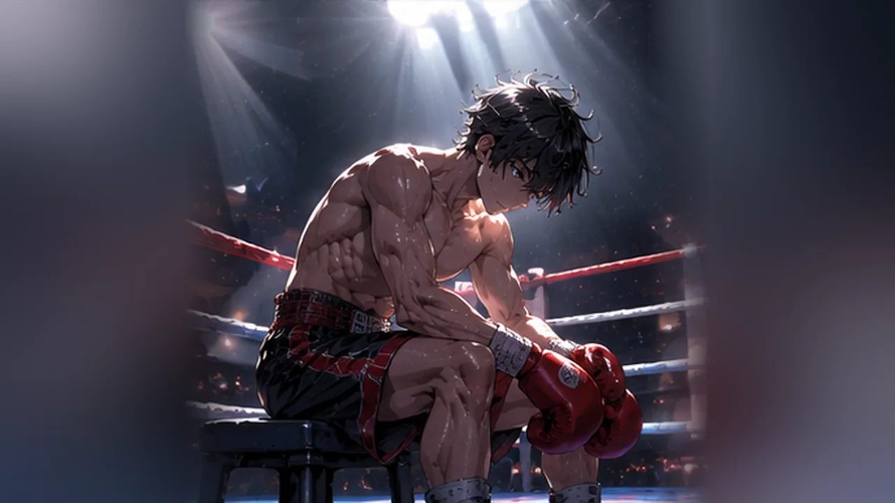 Ilustración editorial original de Eirie para The Boxer